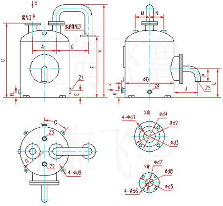 SK-1.5��SK-3ˮ�hʽ��ձü����s�C�Ú�ˮ���x�����μ����b�ߴ�